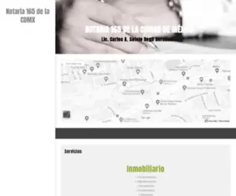 Notaria165.com(Notaria 165 de la Ciudad de México) Screenshot