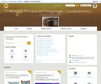 Notaria1Fusagasuga.com.co(Notaría Primera de Fusagasugá) Screenshot