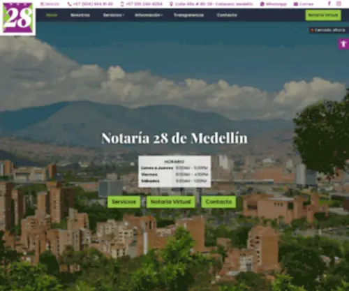 Notaria28Demedellin.com.co(Notaría 28 de Medellín) Screenshot