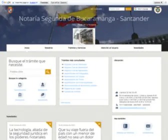 Notaria2Bucaramanga.com.co(Notaría Segunda de Bucaramanga) Screenshot