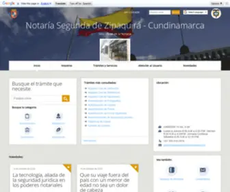 Notaria2Zipaquira.com.co(Notaría Segunda de Zipaquirá) Screenshot