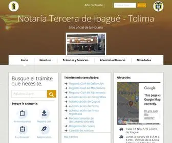 Notaria3Ibague.com.co(Notaría Tercera de Ibagué) Screenshot