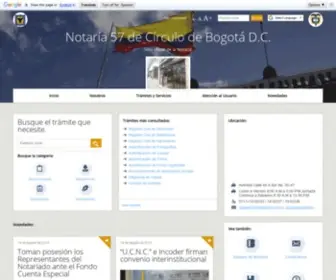 Notaria57Bogota.com.co(Notaría Cincuenta y Siete de Bogotá D.C) Screenshot