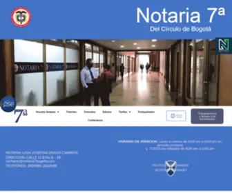 Notaria7Bogota.com(Notaria 7) Screenshot