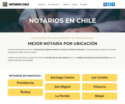 Notarioschile.cl(Notarios en Chile) Screenshot