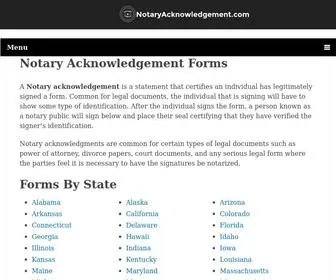 Notaryacknowledgement.com(Word (.docx)) Screenshot