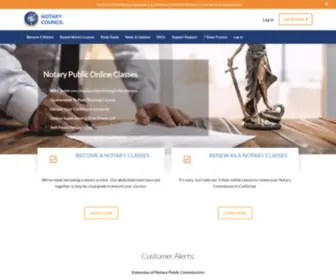 Notarycouncil.org(Notary Training & Classes) Screenshot
