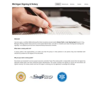 Notaryofmichigan.com(Notary near me) Screenshot