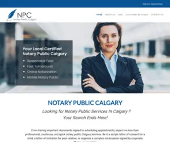 Notarypubliccalgary.com(Affordable Notary Public Calgary) Screenshot