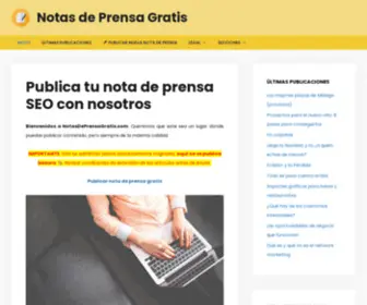 Notasdeprensagratis.com(Publica tu nota de prensa SEO con nosotros) Screenshot