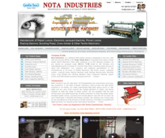 Notatex.com(NOTA INDUSTRIES INDIA) Screenshot