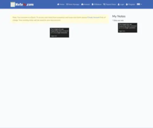 Note1S.com(Note1s Online Notepad) Screenshot