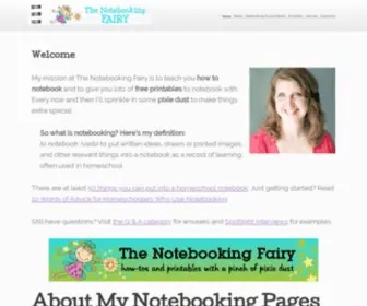 Notebookingfairy.com(The Notebooking Fairy) Screenshot
