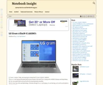 Notebookinsight.com(Notebook Insight) Screenshot