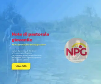 Notedipastoralegiovanile.it(NPG-landing page) Screenshot