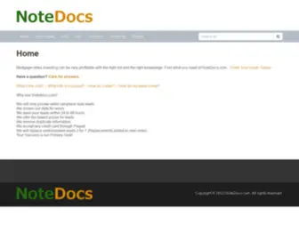 Notedocs.com(Seller Carry Back Note Lead Lists Seller Carry Back Note Lead Lists) Screenshot