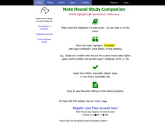 Notehound.com(Note Hound Study Companion) Screenshot