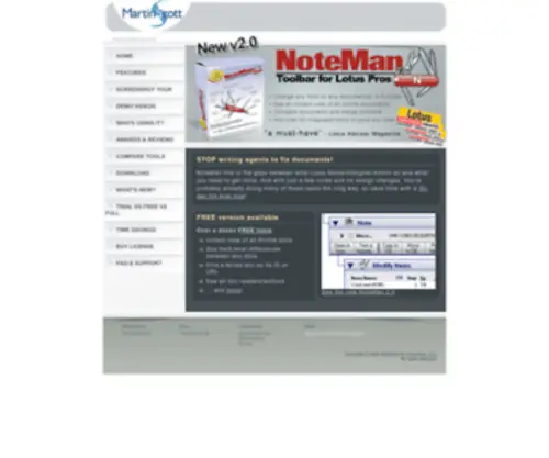 Noteman.com(MartinScott NoteMan Toolbar) Screenshot