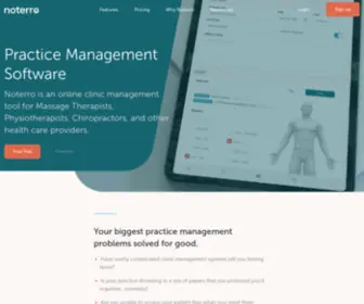 Noterro.com(Practice Management Software) Screenshot
