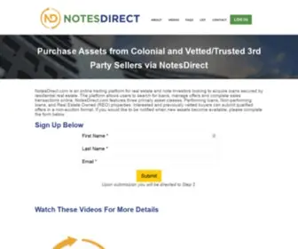 Notesdirect.com(The Premier Note and Real Estate Investment Event) Screenshot