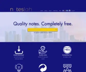 Noteslah.com(Quality notes) Screenshot