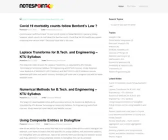 Notespoint.com(Welcome) Screenshot