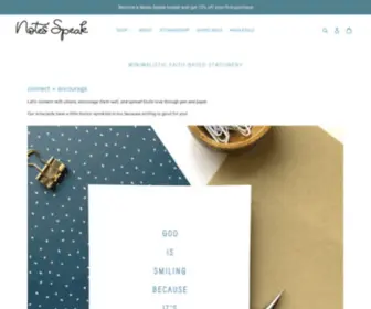 Notesspeak.com(Modern Christian Stationery) Screenshot
