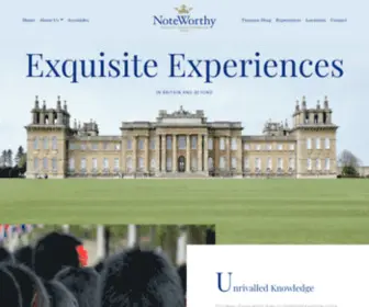 Noteworthy.co.uk(Exquisite Experiences in Britain) Screenshot