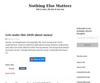 Nothingelsematterz.com(Life is ours) Screenshot