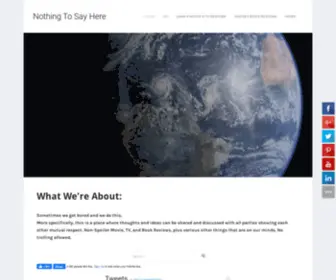 Nothingtosayhere.com(Nothing To Say Here) Screenshot