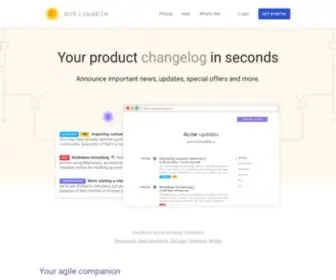 Noticeable.io(The best way to announce news) Screenshot