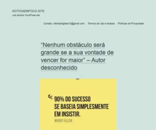 Noticiaemfoco.site(Just another WordPress site) Screenshot