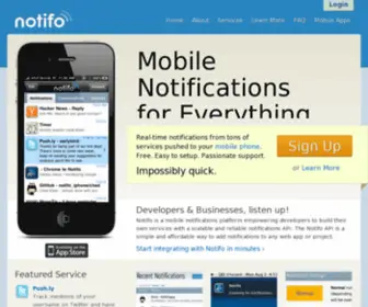 Notifo.com(Curate) Screenshot