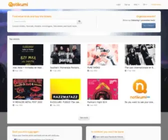 Notikumi.com(Entradas para conciertos) Screenshot