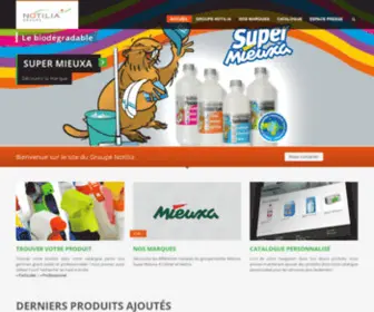 Notilia.com(Spécialiste du conditionnement et commercialisation de produits chimiques) Screenshot