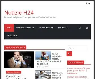 Notizieh24.eu(Le notizie del giorno in tempo reale dall'Italia e dal mondo) Screenshot