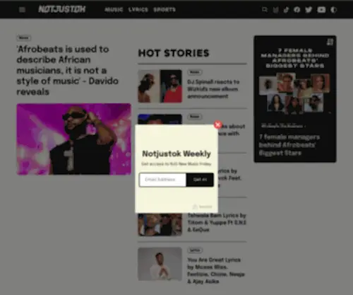 Notjustok.com(Download Nigerian music) Screenshot