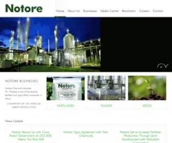 Notore.com(Notore Chemical Industries) Screenshot