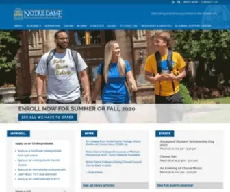 Notredamecollege.edu(Notre Dame College) Screenshot