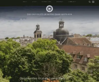 Notredame.edu.au(The university of notre dame australia) Screenshot