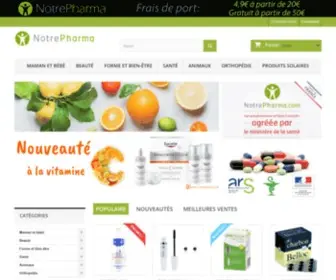 Notrepharma.com(Pharmacie en ligne et parapharmacie agréée) Screenshot