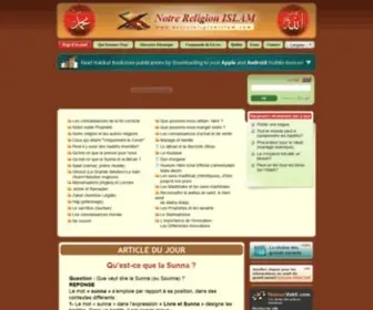 Notrereligionislam.com(Notre Religion Islam) Screenshot