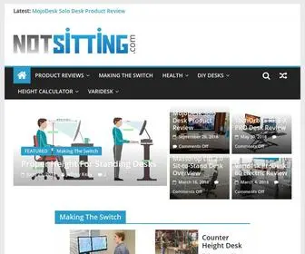Notsitting.com(Sit-Stand Desks, Standing Desks, and Treadmills) Screenshot