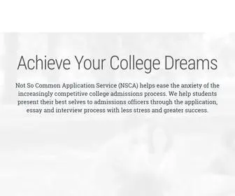 Notsocommonapplication.org(College Admissions Consulting and Tutoring) Screenshot