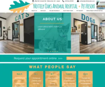 Nottelyoaks.com(State-of-the-art full-service animal hospital) Screenshot