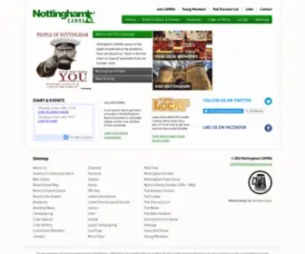 Nottinghamcamra.org(CAMRA Nottingham) Screenshot