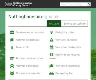 Nottinghamshire.gov.uk(Nottinghamshire County Council) Screenshot