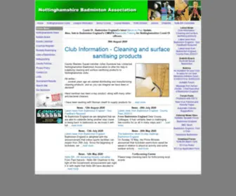 Nottsba.co.uk(Nottinghamshire Badminton Association) Screenshot