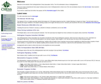 Nottschess.org(Nottinghamshire Chess Association) Screenshot