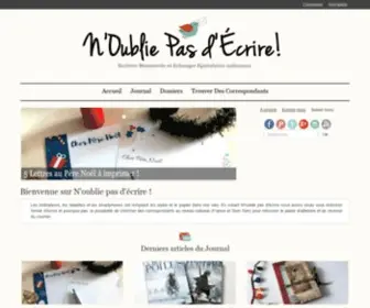 Noubliepasdecrire.com(N'Oublie Pas d'Écrire) Screenshot